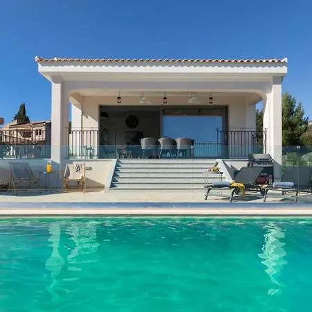 Villa Secluded Elegance At Giem 4 Bedrooms Unmatched Sea Views Private Pool & Lush Gardens Dassia, Corfu *